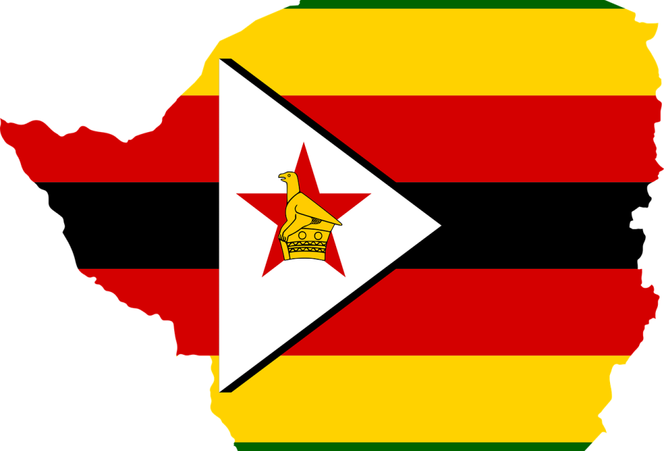Zimbabwe flag Gordon Dylan Johnson Pixabay