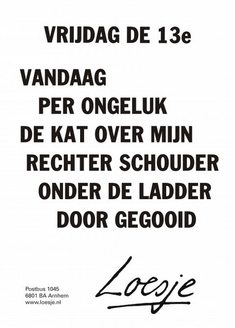 Vrijdag de dertiende