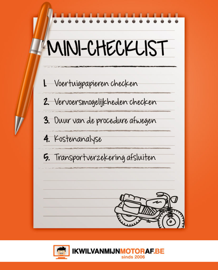 Checklist motor importeren