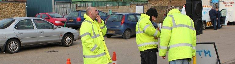 Street Works Ticket training NRSWA workers in high visibility