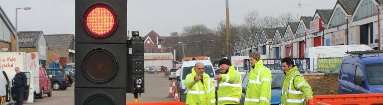 NRSWA Unit 10 signing, lighting and guarding training course from Project Skills Solutions - Red Light