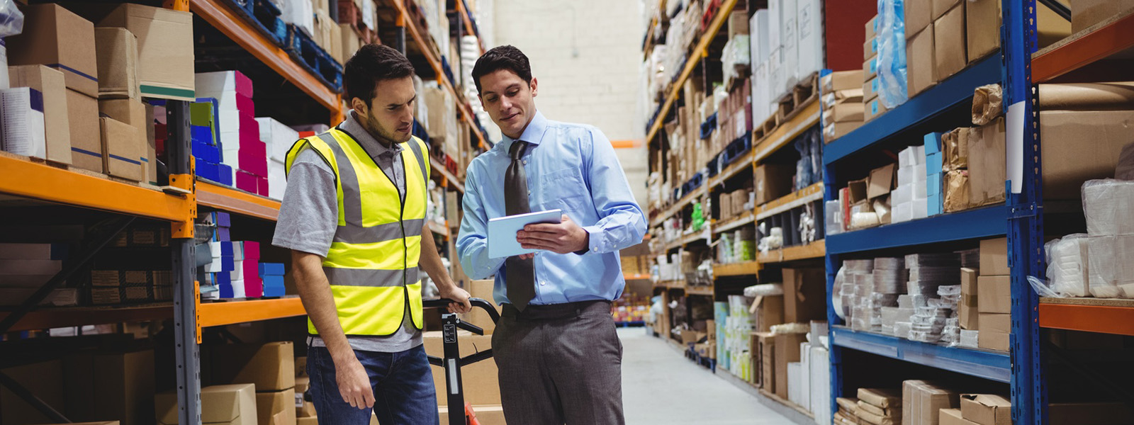 IOSH Managing Safely Refresher courses. Manager keeping staff safe in warehouse.