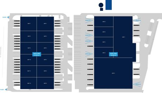 Kiadó raktárak Raktárak Gate One & Two Distribution Park #1