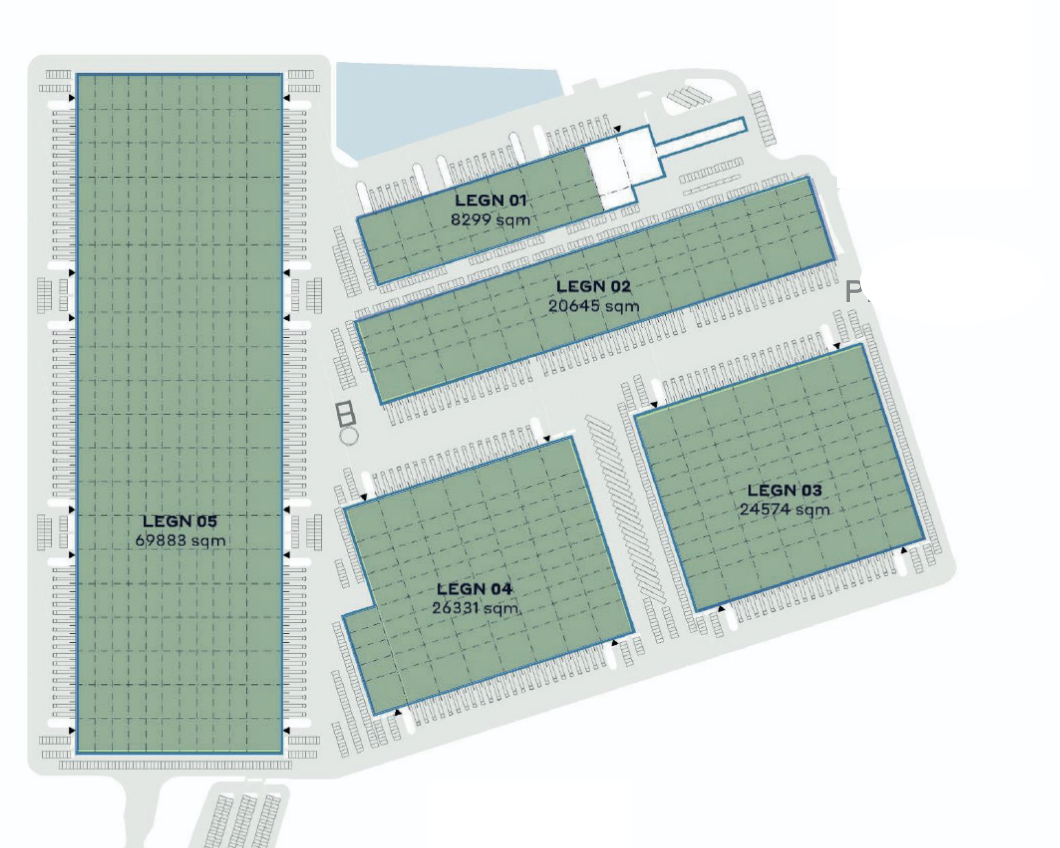 Sklady k pronájmu v Sklady CTPark Legnica. Siteplan.