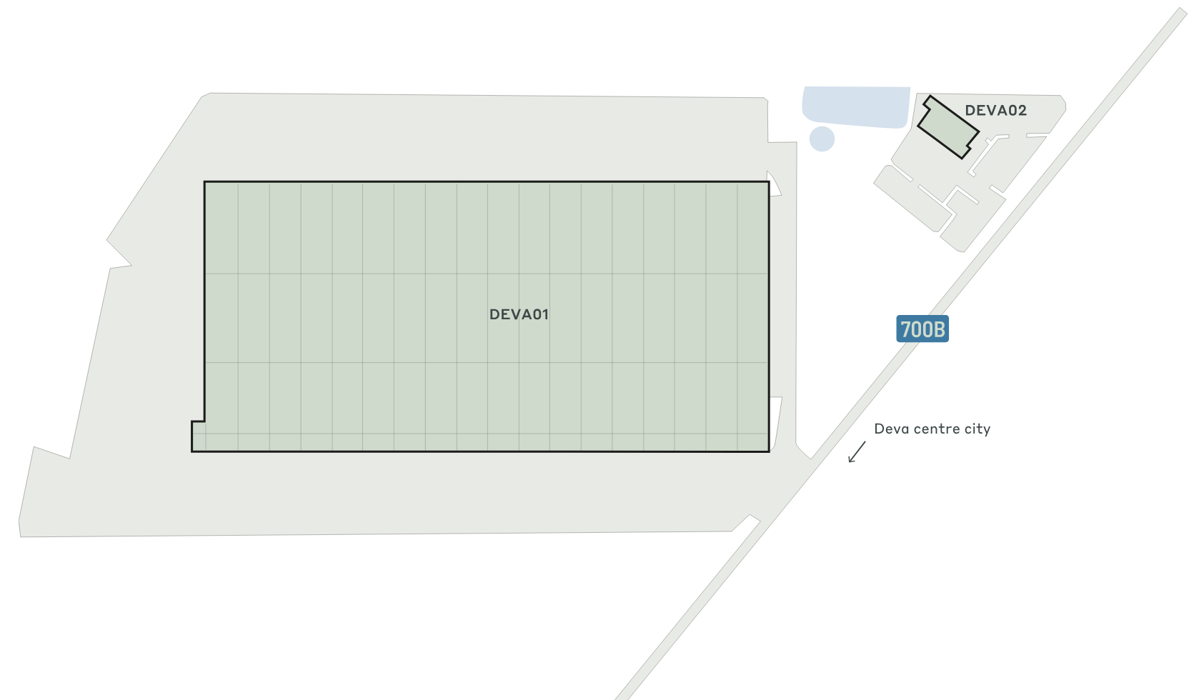 Warehouses CTPark Deva, Timișoara - warehouses for rent. Siteplan.