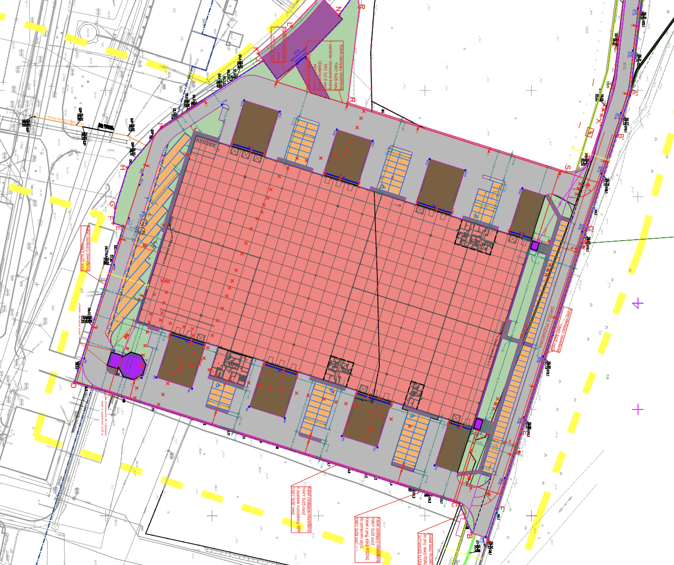 Kiadó raktárak Raktárak Magazynowa 16. Siteplan.