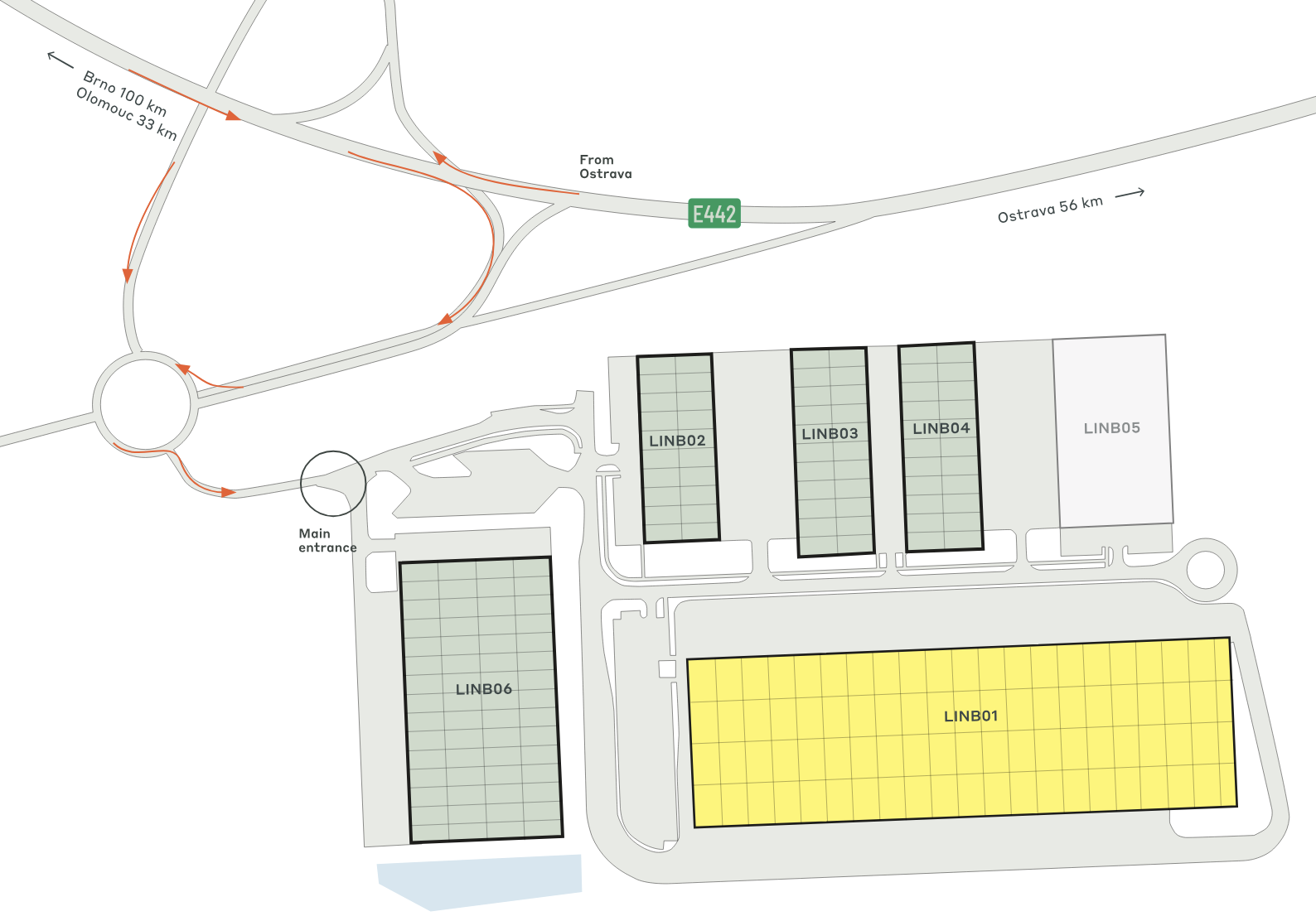 Sklady k pronájmu v Sklady CTPark Lipník nad Bečvou. Siteplan.