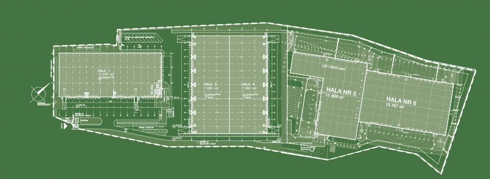 Kiadó raktárak Raktárak BIK Park Sosnowiec II. Siteplan.
