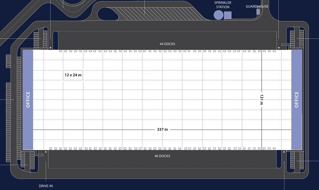 Magazyny do wynajęcia w Magazyny Panattoni Park Rumburk. Siteplan.