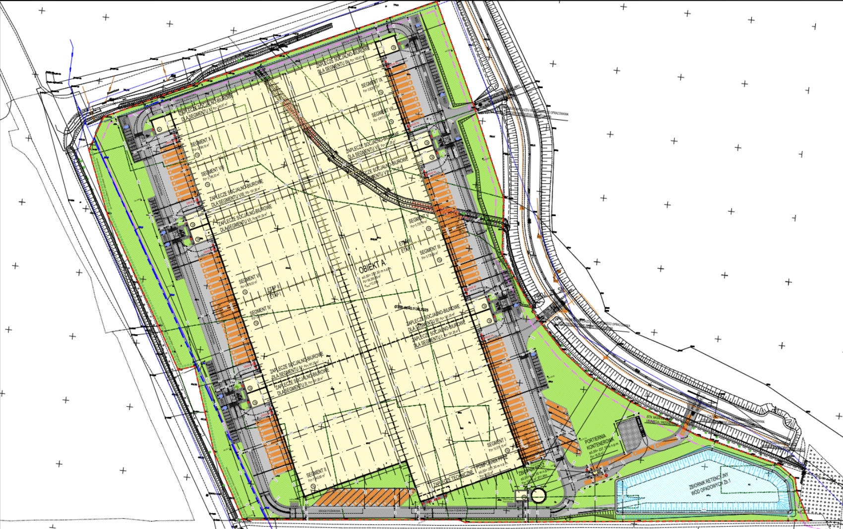 Magazyny MLP Bieruń West, Górny Śląsk - magazyny do wynajęcia. Siteplan.