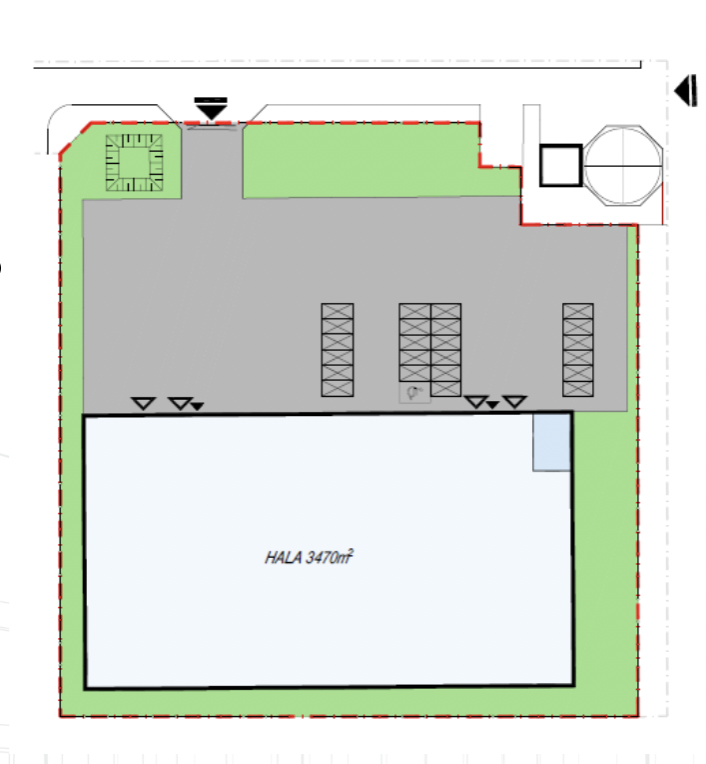 Magazyny do wynajęcia w Magazyny Jakon Pszczółki 2. Siteplan.
