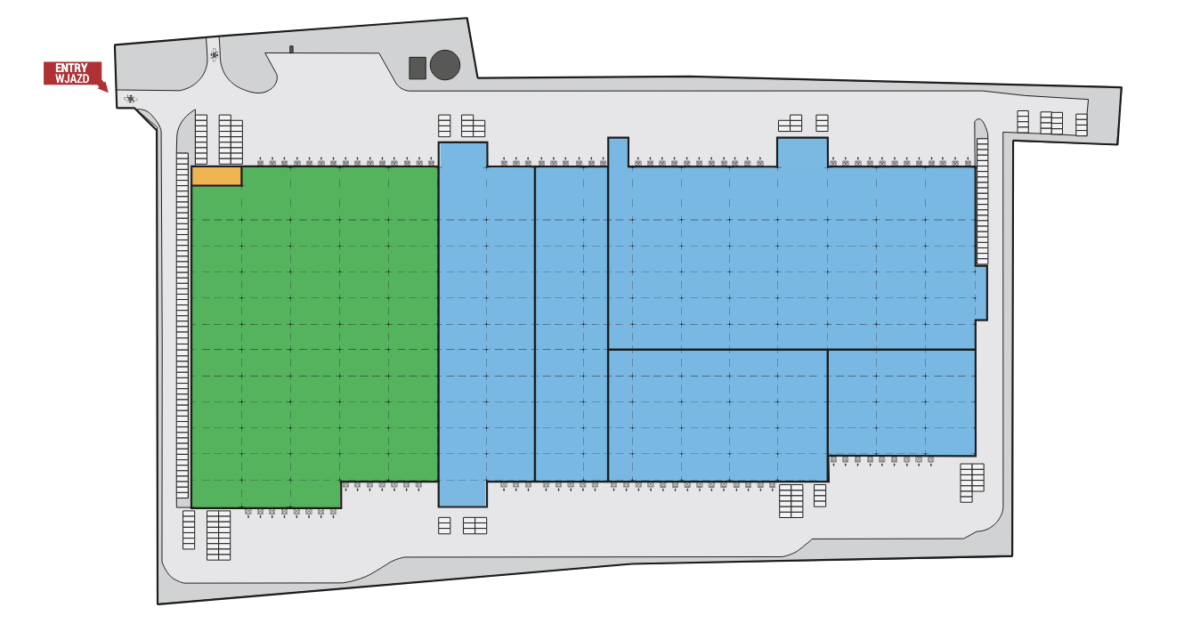 Warehouses for rent in Warehouses Park Tychy DC1. Siteplan.
