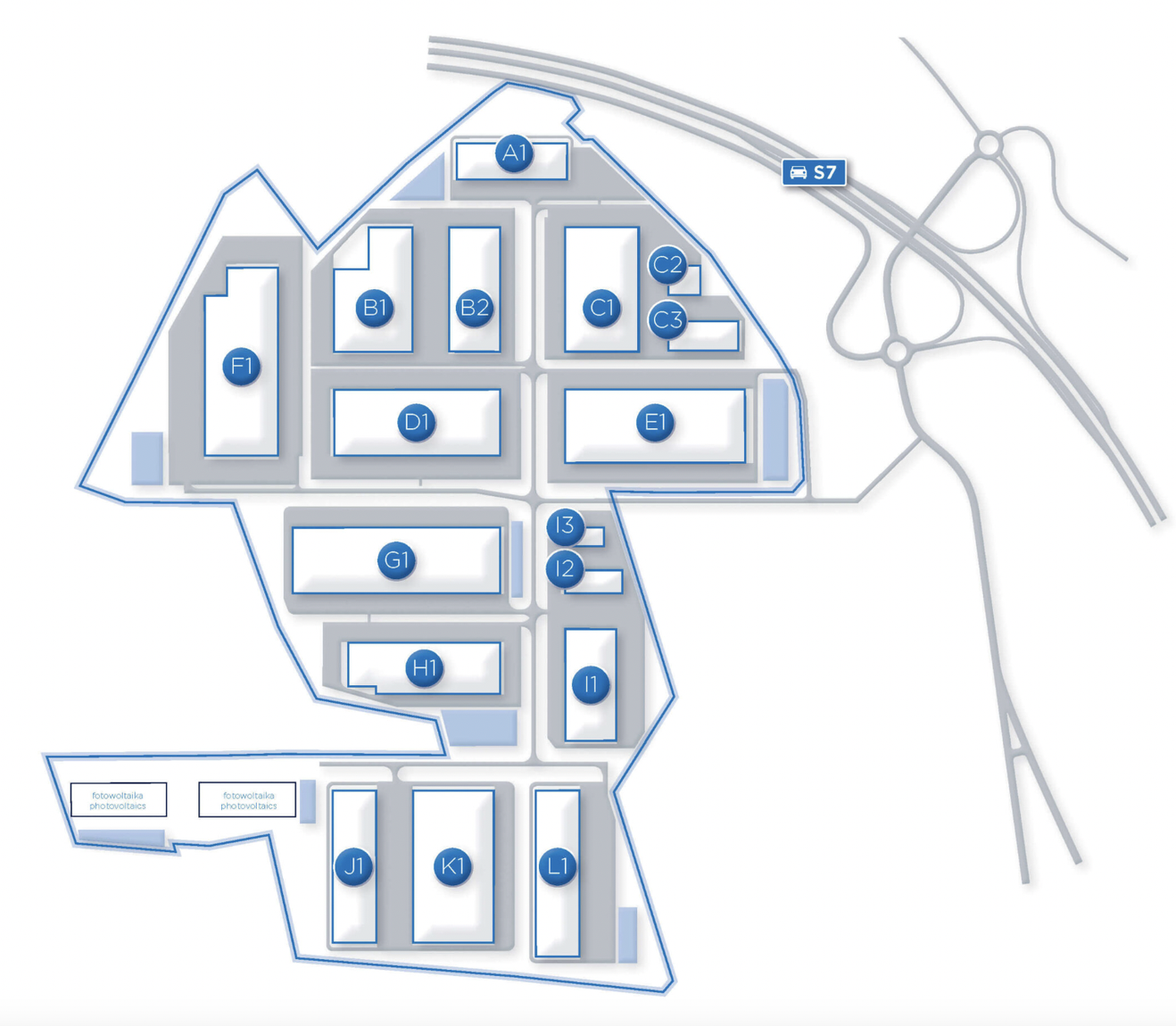 Warehouses for rent in Warehouses Industrial Park Poland Nidzica. Siteplan.