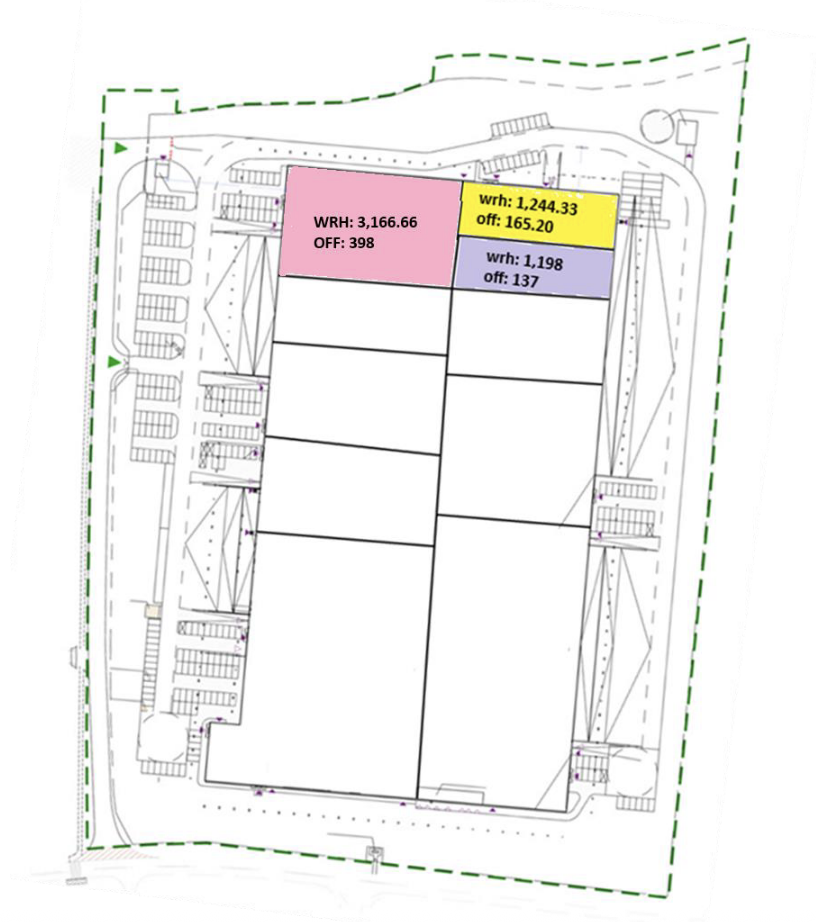 Kiadó raktárak Raktárak RYSY Kraków IV. Siteplan.