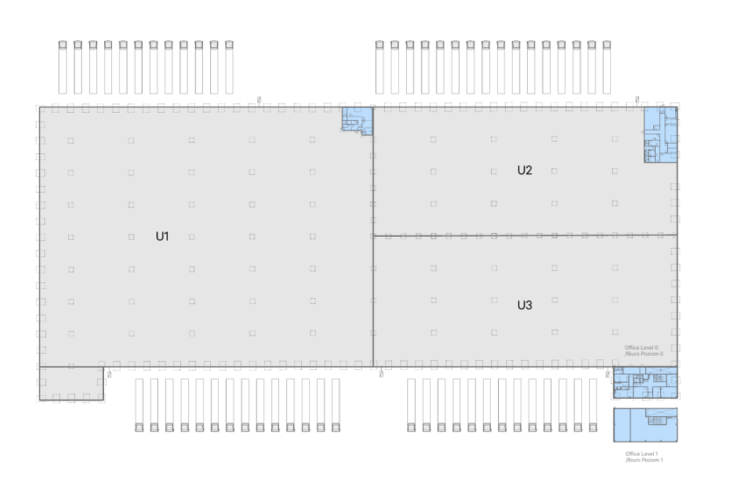 Magazyny do wynajęcia w Magazyny REINO IO Łódź. Siteplan.