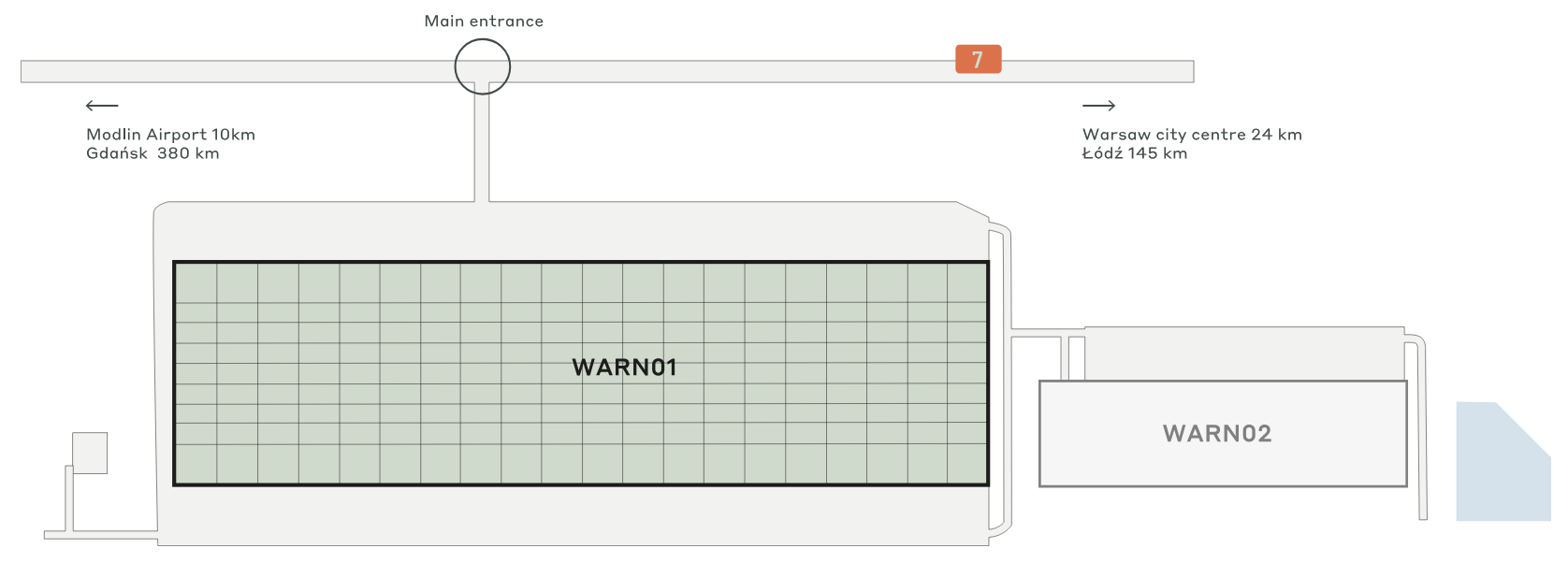 Warehouses for rent in Warehouses CTPark Warsaw North. Siteplan.