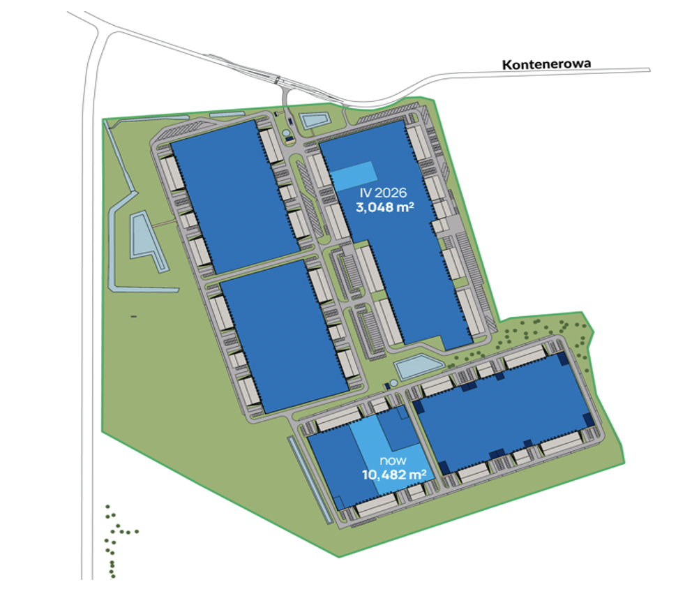 Warehouses Pomorskie Centrum Logistyczne, Trójmiasto - warehouses for rent. Siteplan.