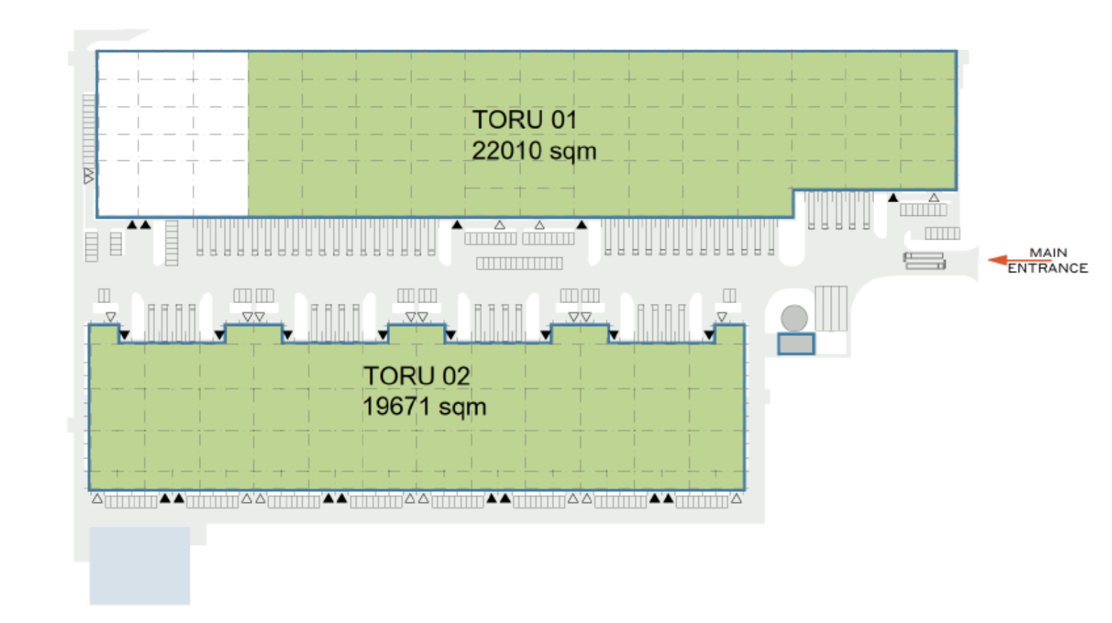 Kiadó raktárak Raktárak CTPark Toruń. Siteplan.