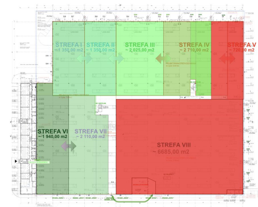 Warehouses for rent in Warehouses Promag Park Żerniki. Siteplan.