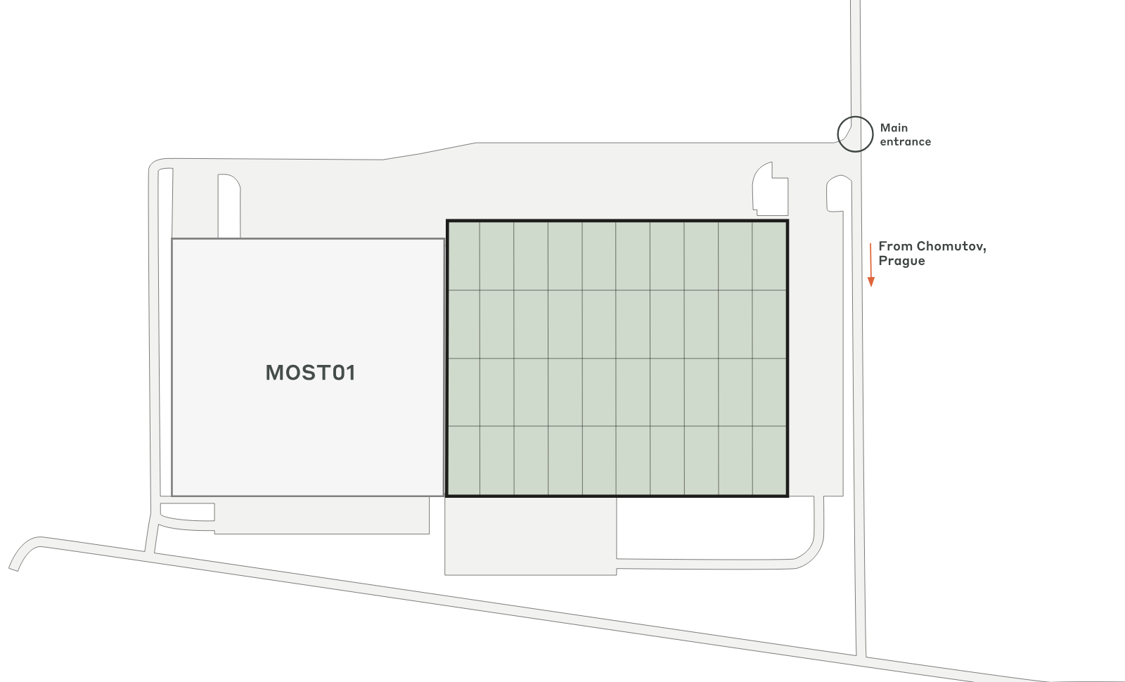 Kiadó raktárak Raktárak CTPark Most. Siteplan.