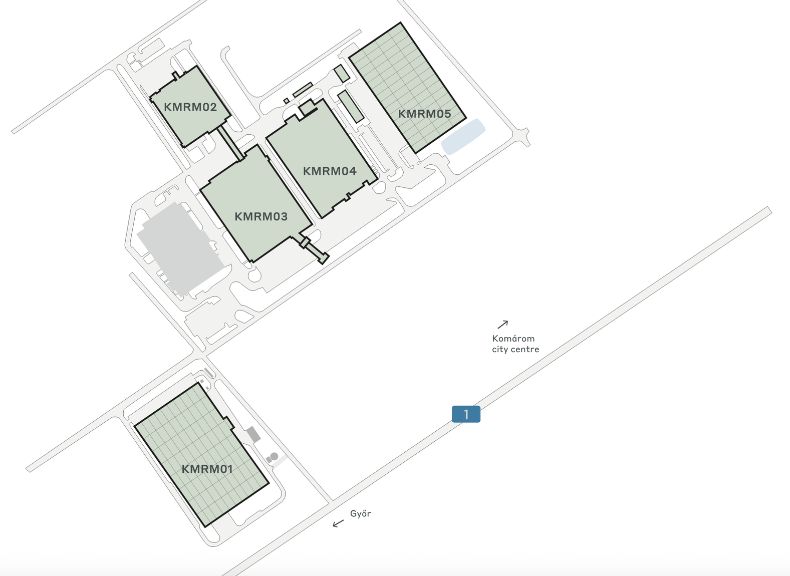 Warehouses for rent in Warehouses CTPark Komárom. Siteplan.