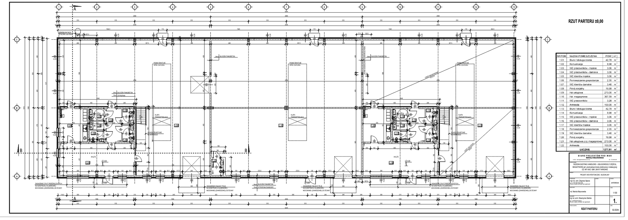 Magazyny do wynajęcia w Magazyny Przemysłowa 14 Tarnów. Siteplan.