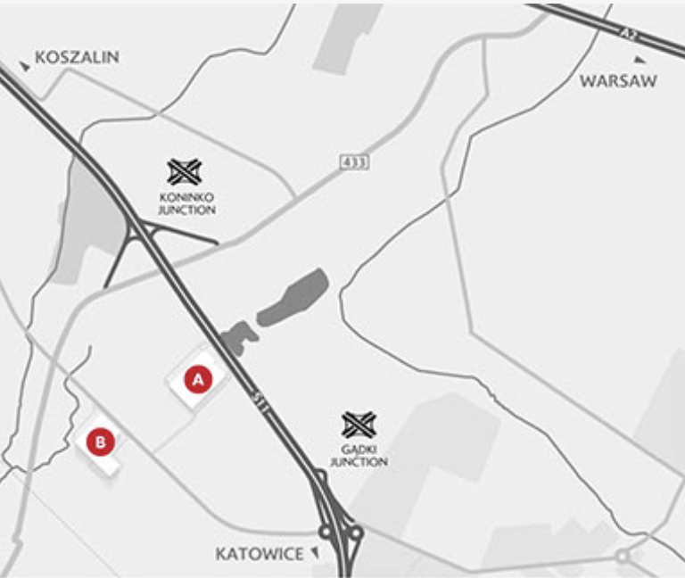 Warehouses SEGRO Logistics Park Poznań Gądki, Poznań - warehouses for rent. Siteplan.