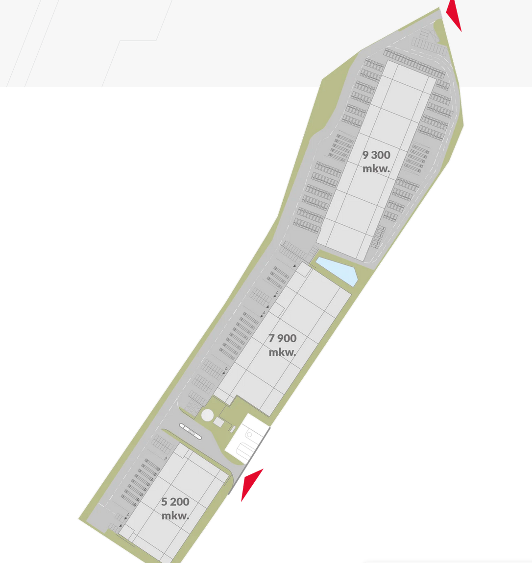 Depozite de închiriat în Depozite Sosnowiec Logistics Centre. Siteplan.