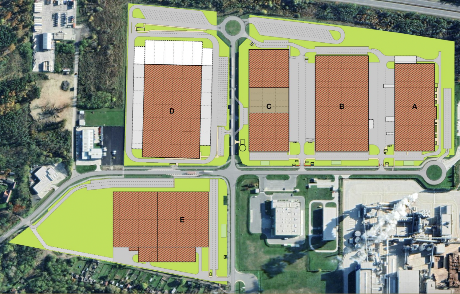 Warehouses for rent in Warehouses VGP Park Malacky. Siteplan.