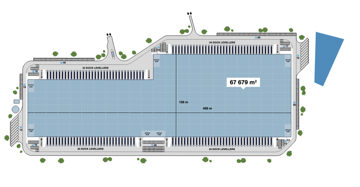 Magazyny Panattoni Park Rzeszów Airport IV, Rzeszów - magazyny do wynajęcia. Siteplan.