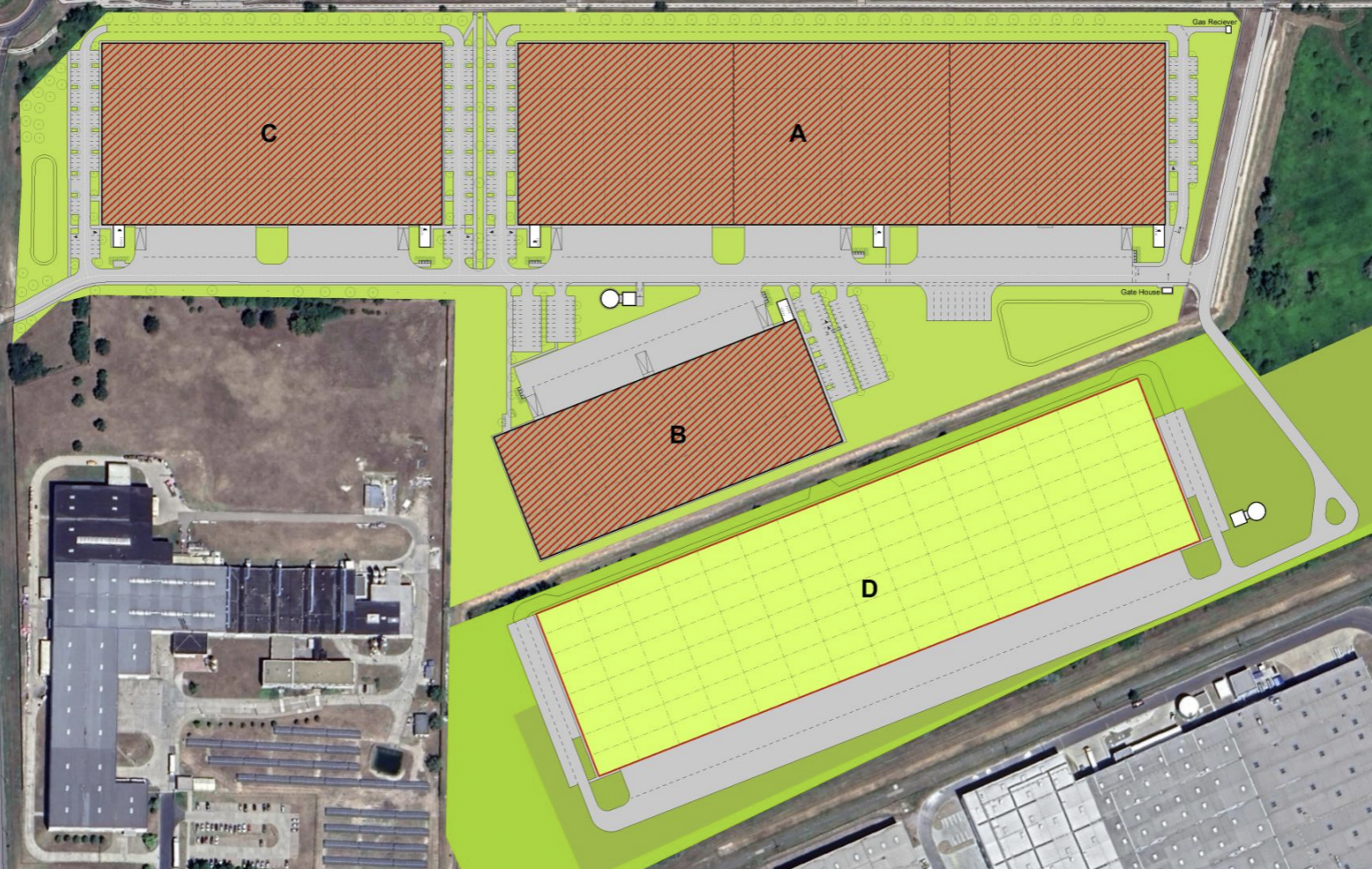 Warehouses for rent in Warehouses VGP Park Győr Béta. Siteplan.