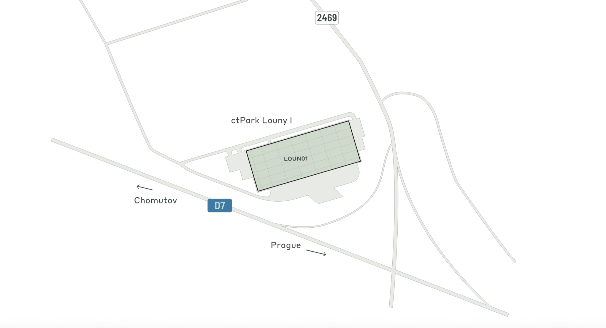 Sklady k pronájmu v Sklady CTPark Louny. Siteplan.