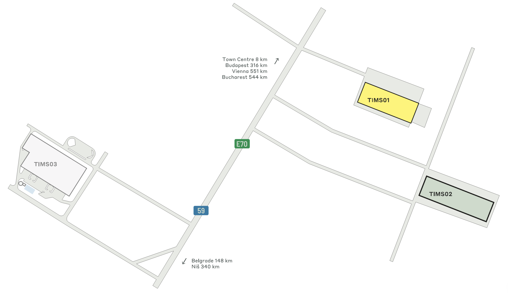 Depozite CTPark Timisoara South, Timișoara - depozite de închiriat. Siteplan.