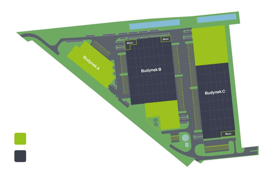 Warehouses for rent in Warehouses MDC2 PARK GLIWICE. Siteplan.