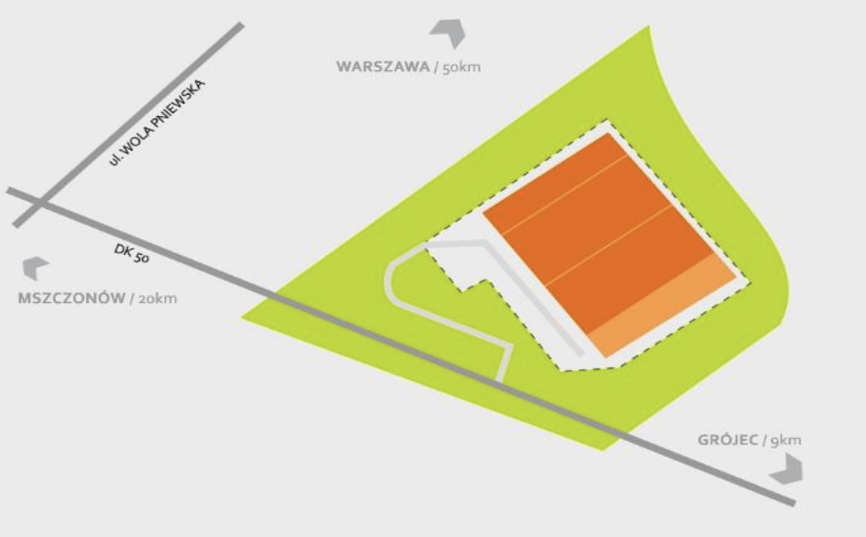 Magazyny Point Of View Pniewy, Warszawa - magazyny do wynajęcia. Siteplan.