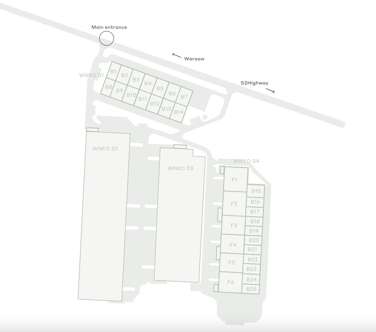 Warehouses for rent in Warehouses CTPark Warsaw Nowy Konik. Siteplan.