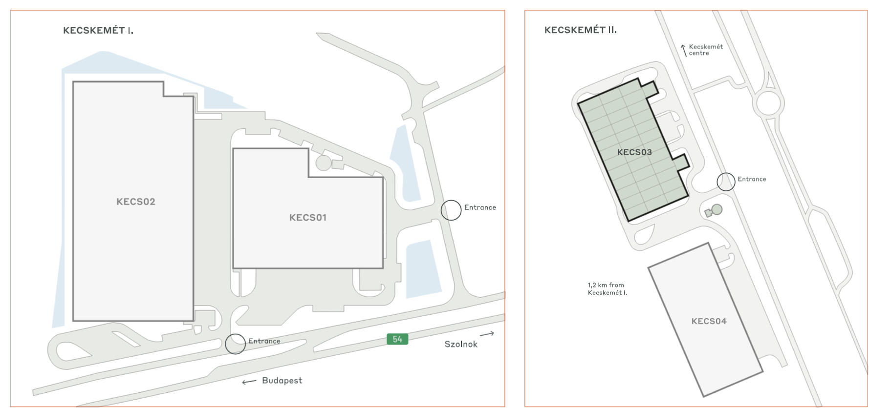 Warehouses for rent in Warehouses CTPark Kecskemét. Siteplan.