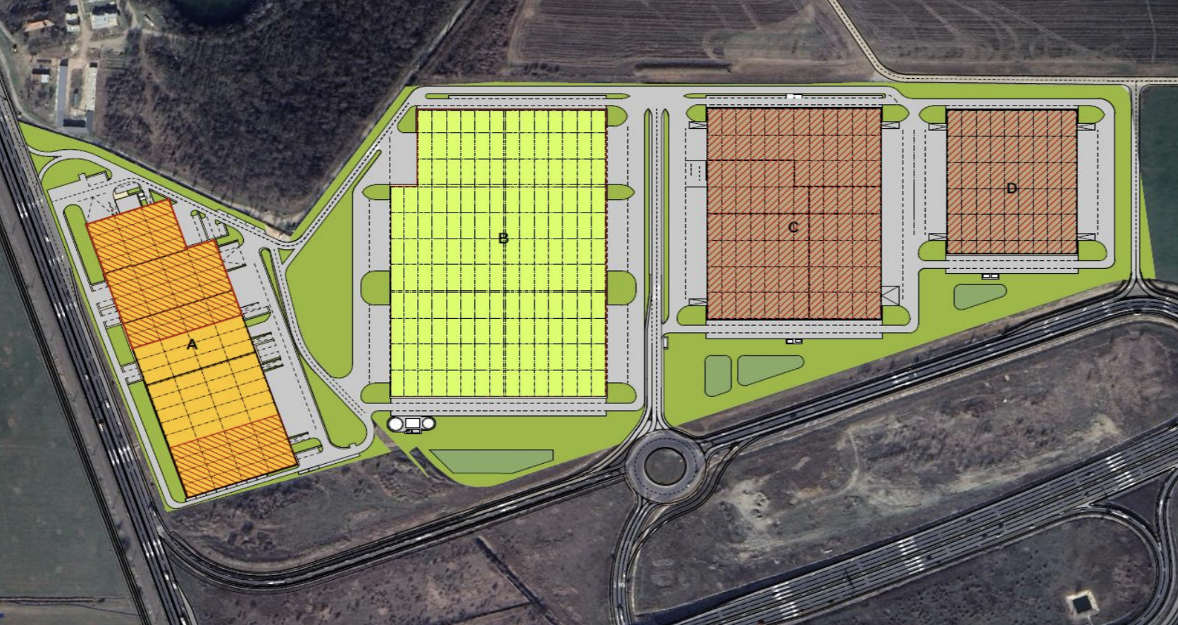 Depozite de închiriat în Depozite VGP Park Bucharest. Siteplan.