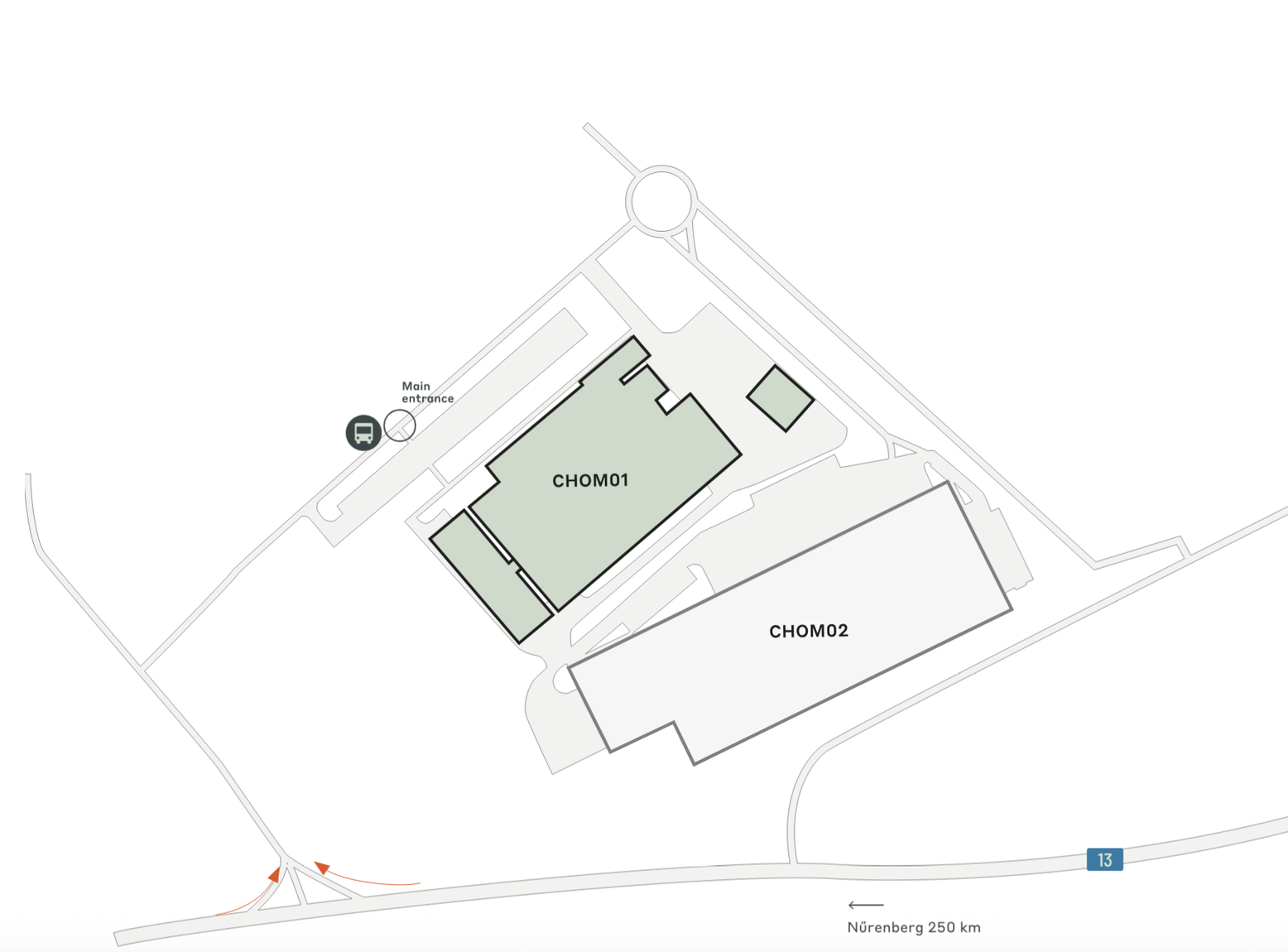 Sklady na prenájom v Sklady CTPark Chomutov. Siteplan.