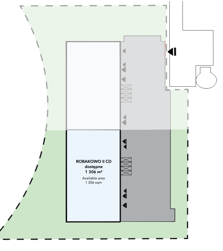 Magazyny do wynajęcia w Magazyny Jakon Robakowo. Siteplan.