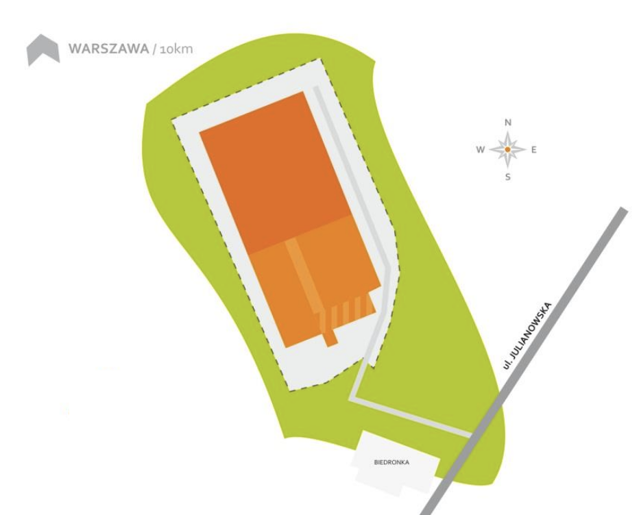 Warehouses for rent in Warehouses Point Of View Piaseczno. Siteplan.