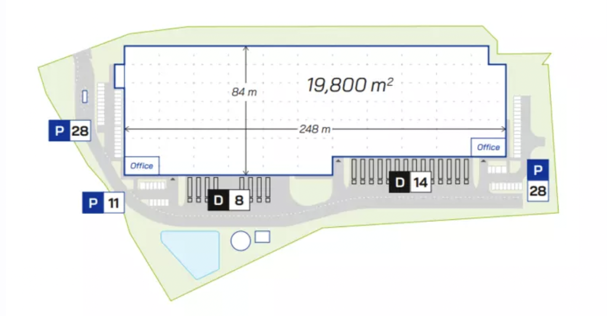 Warehouses for rent in Warehouses Panattoni Park Bieruń I. Siteplan.