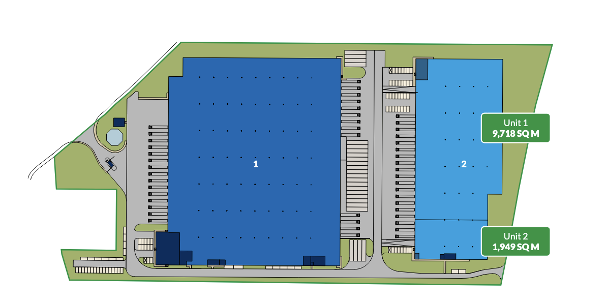 Depozite de închiriat în Depozite GLP Warsaw VII Logistics Centre. Siteplan.