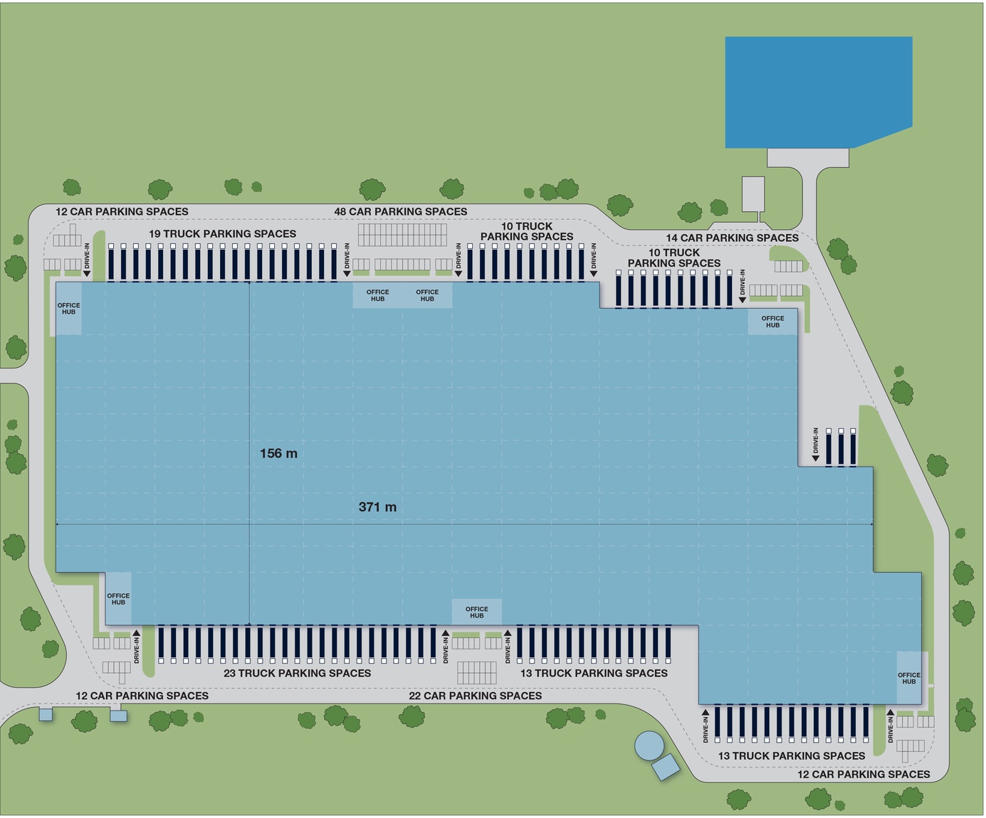 Magazyny Panattoni Park Skwierzyna, Polska Zachodnia - magazyny do wynajęcia. Siteplan.