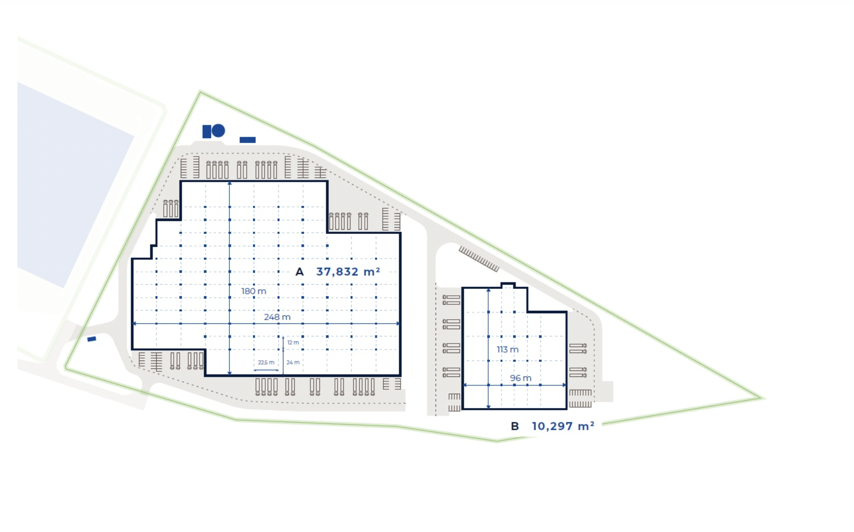 Warehouses for rent in Warehouses Hillwood Łazy II. Siteplan.