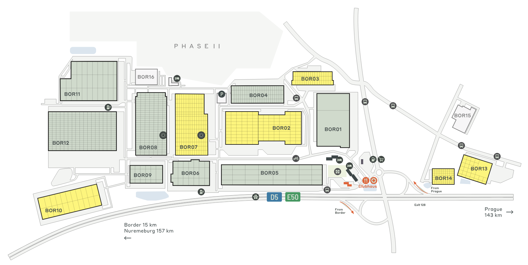 Magazyny do wynajęcia w Magazyny CTPark Bor. Siteplan.