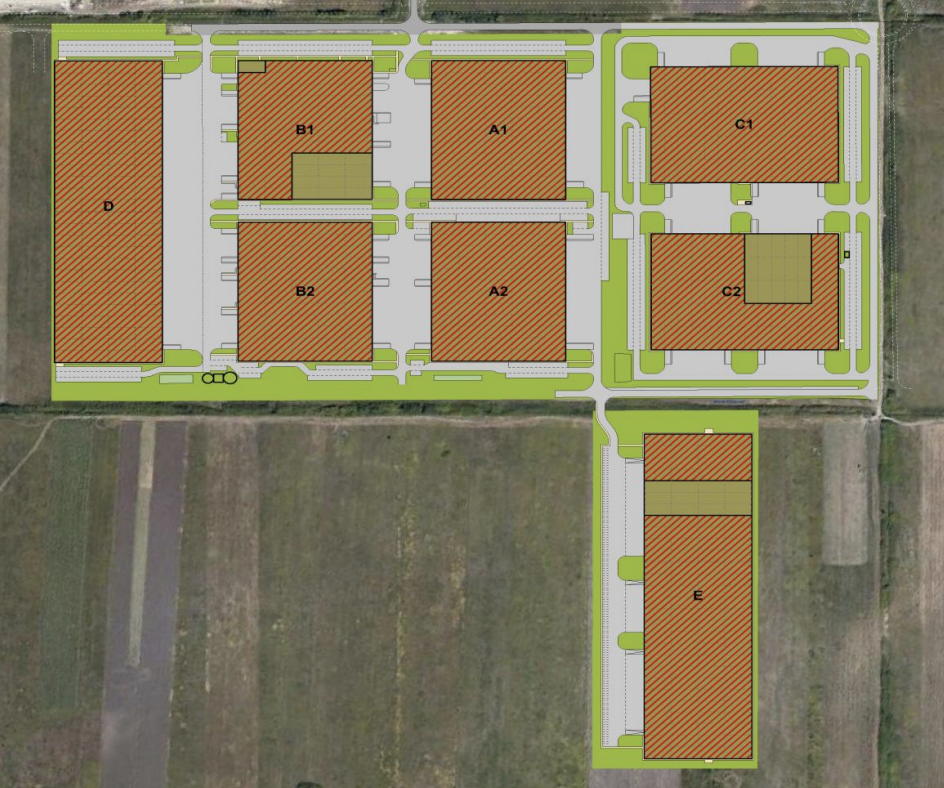 Warehouses for rent in Warehouses VGP TIMISOARA. Siteplan.