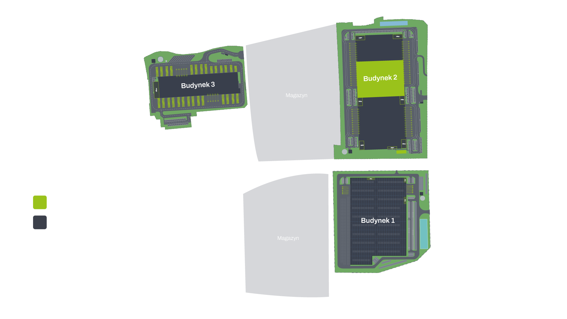 Warehouses for rent in Warehouses MDC2 PARK KRAKÓW SOUTH. Siteplan.