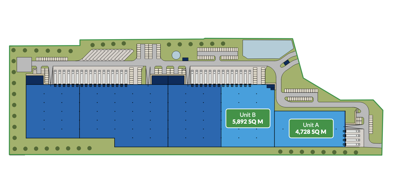 Magazyny do wynajęcia w Magazyny GLP Warsaw II Logistics Centre. Siteplan.