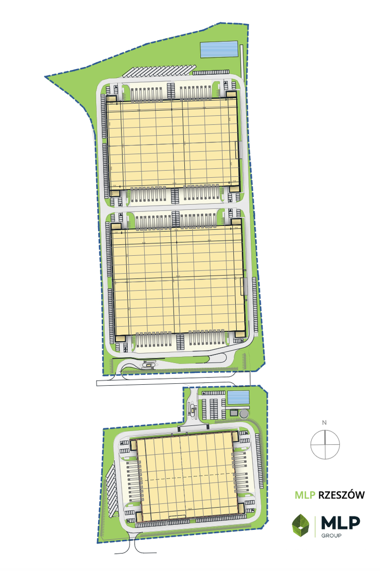 Magazyny MLP Rzeszów, Rzeszów - magazyny do wynajęcia. Siteplan.
